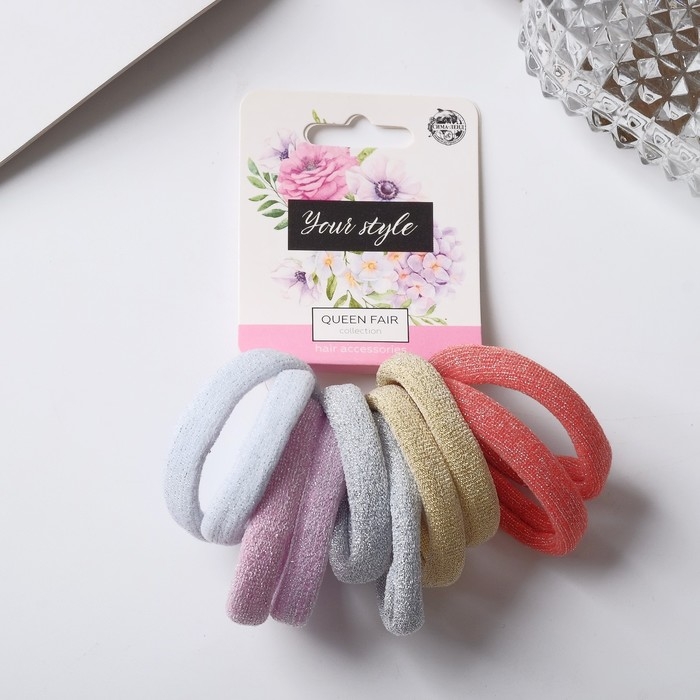 Резинка для волос Резинка для волос "Синди" (набор 10 шт) блеск нежность, 4,5 см