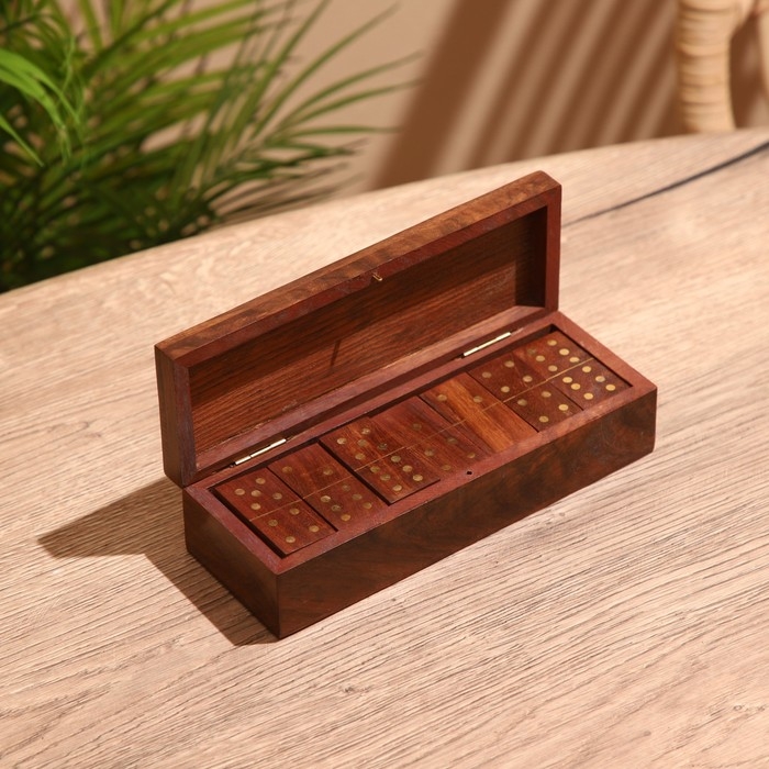 Игра настольная  Игра настольная "Домино" 20х7х5,5 см, дерево шишам