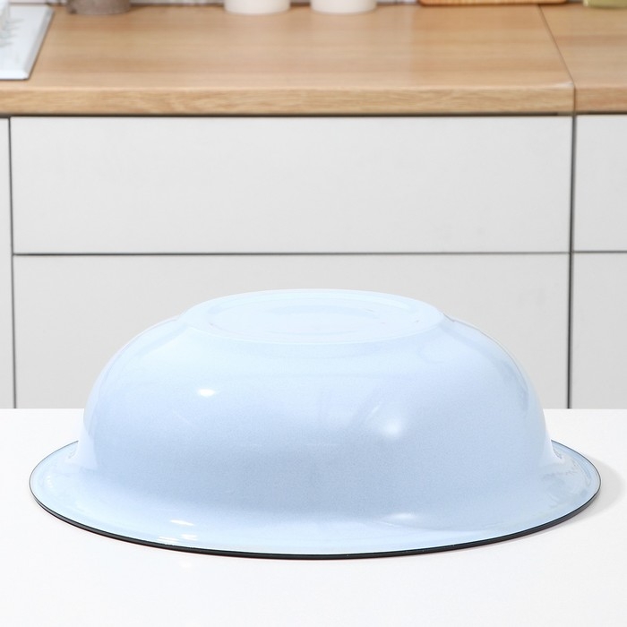 Таз эмалированный, 12 л, 46×13 см, индукция, цвет голубой Таз эмалированный, 12 л, 46×13 см, индукция, цвет голубой