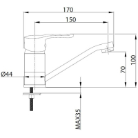 Смеситель для раковины Istok life Standard 0402.718, однорычажный, хром