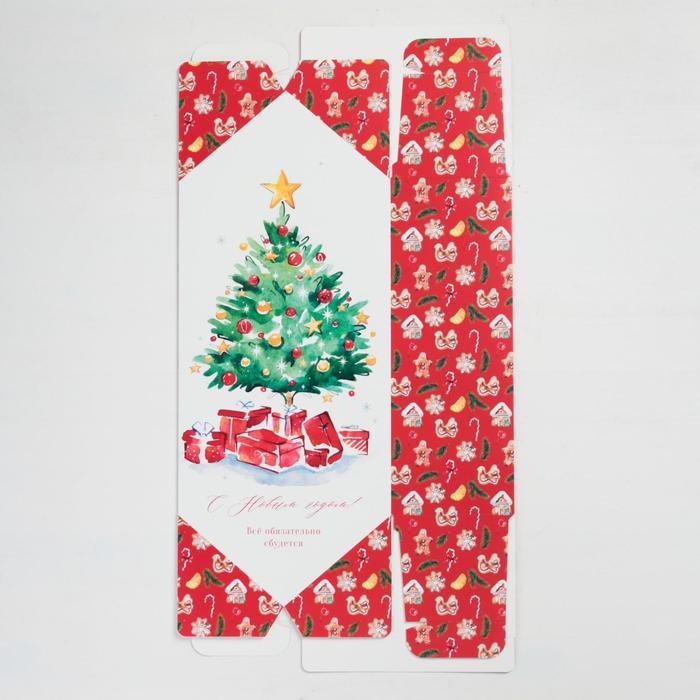 Коробка - конфета подарочная новогодняя складная «С Новым годом!», 18 х 28 х 10 см, Новый год Коробка - конфета подарочная новогодняя складная «С Новым годом!», 18 х 28 х 10 см, Новый год