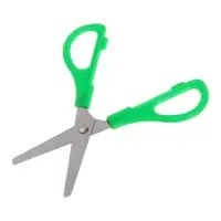 Ножницы 13 см (+-0.5 см) пластиковые ручки, МИКС, закругленные концы, лезвие с линейкой