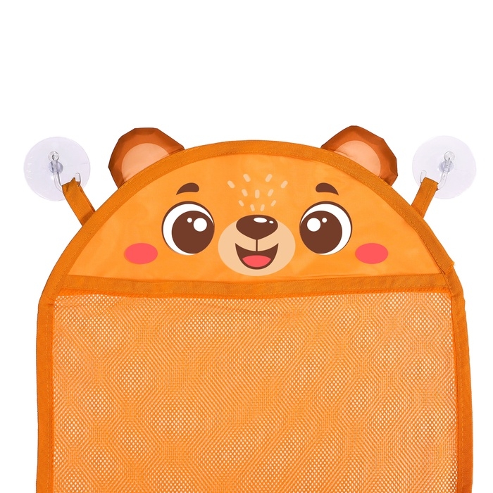 Сетка - органайзер «Мишутка», для хранения игрушек в ванной, на присосках Сетка - органайзер «Мишутка», для хранения игрушек в ванной, на присосках