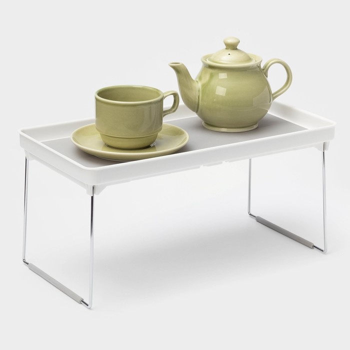 Столик - поднос для подачи Griten, складной, 36,2×19×3,7 см, цвет белый Столик - поднос для подачи Griten, складной, 36,2×19×3,7 см, цвет белый