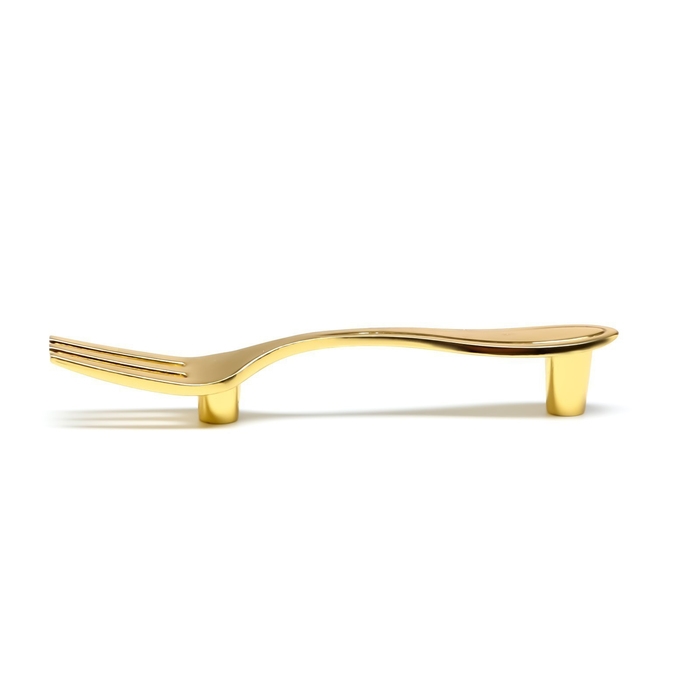 Ручка-скоба Ручка-скоба "Вилка" CAPPIO RSC002, м/о 76 мм, цвет золото