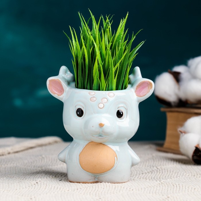 Горшок Горшок "Оленёнок" 5х9см, 0,15 л, d-4, микс