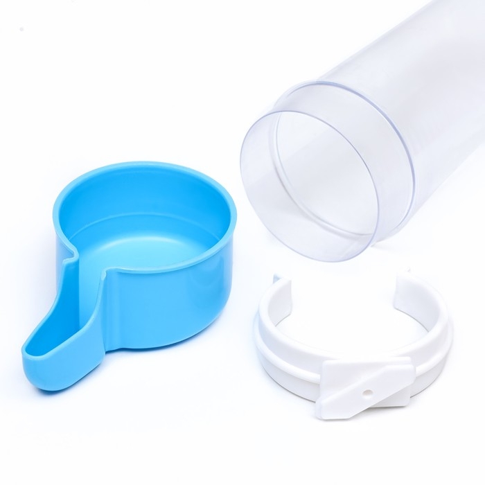 Поилка для птиц 6 х 13,5 см, 240 мл, синяя/белая Поилка для птиц 6 х 13,5 см, 240 мл, синяя/белая