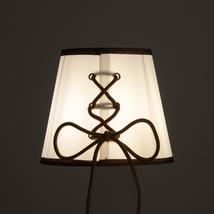 Абажур Е14 бело-шоколадный 15х15х13 см Абажур Е14 бело-шоколадный 15х15х13 см