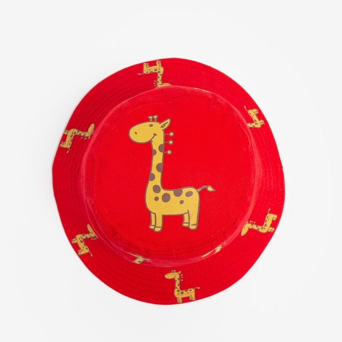 Панама детская MINAKU Панама детская MINAKU "Жирафик", р-р 50, цв. красный