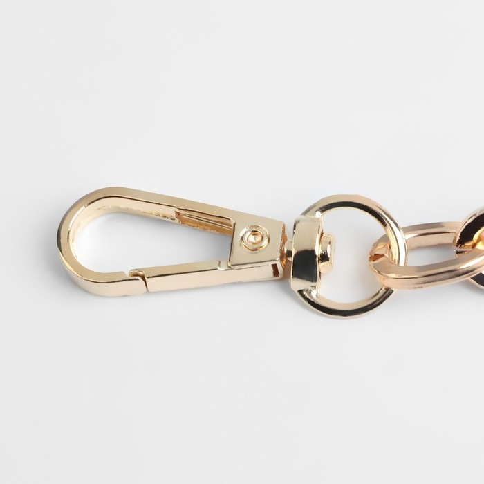 Цепочка для сумки, с карабинами, 14 × 10 мм, 60 см, цвет золотой