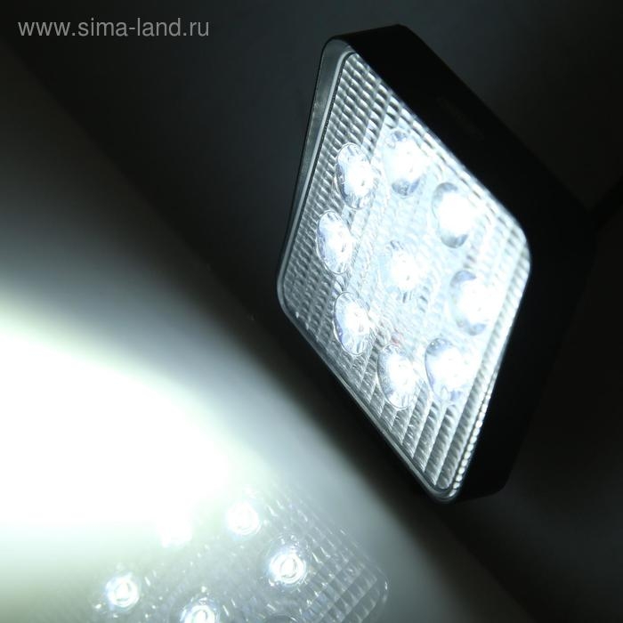 Фара светодиодная Skyway OFF ROAD, квадратная, 12/24 В, 27 Вт, 9 диодов, 110 х 110 мм, ближний свет Фара светодиодная Skyway OFF ROAD, квадратная, 12/24 В, 27 Вт, 9 диодов, 110 х 110 мм, ближний свет