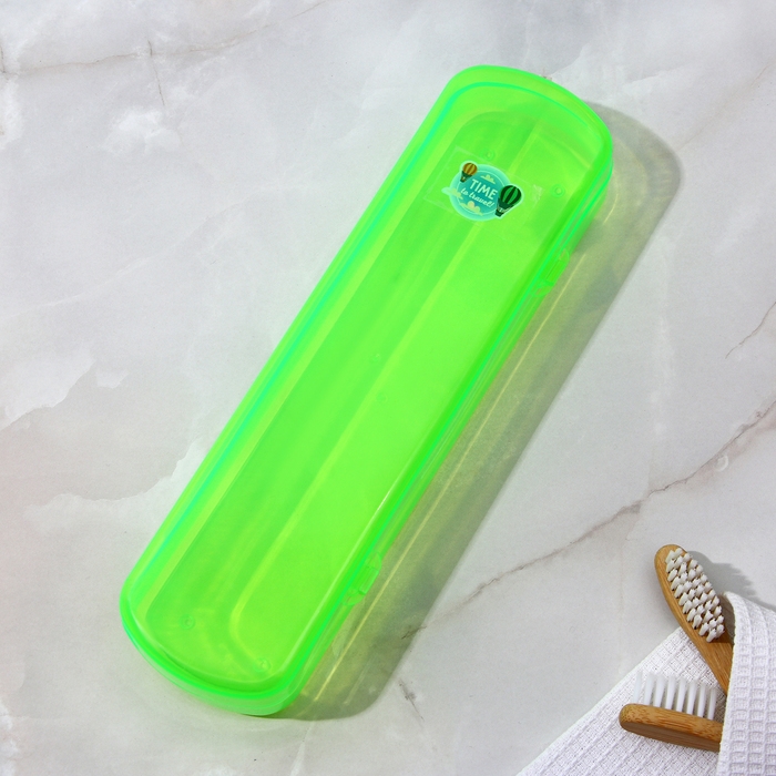 Футляр для зубной щётки и пасты, зеленый , 21 х 5,5 см Футляр для зубной щётки и пасты, зеленый , 21 х 5,5 см