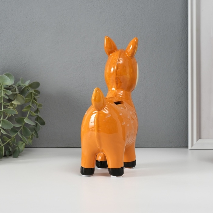 Копилка керамика  Копилка керамика "Оленёнок-шарик" 6,9х16,9х20,5 см