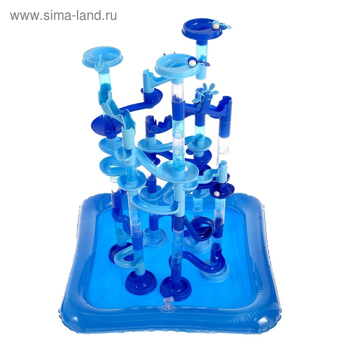 Конструктор марблс «Водный аттракцион», 93 детали, с бассейном Конструктор марблс «Водный аттракцион», 93 детали, с бассейном