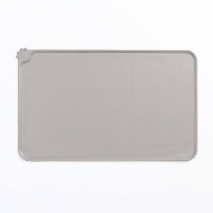 Коврик силиконовый под миску, 47 х 30 см, серый Коврик силиконовый под миску, 47 х 30 см, серый