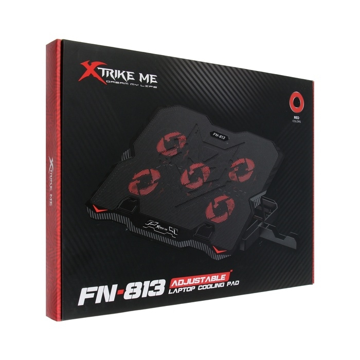 Подставка для ноутбука Xtrike Me FN-813, 5 вентиляторов, 2хUSB, кабель 55 мм Подставка для ноутбука Xtrike Me FN-813, 5 вентиляторов, 2хUSB, кабель 55 мм