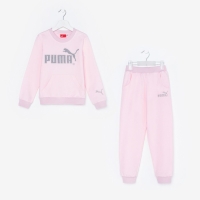 Костюм для девочки PUMA (свитшот, брюки), цвет розовый, рост 116 см (6 лет)