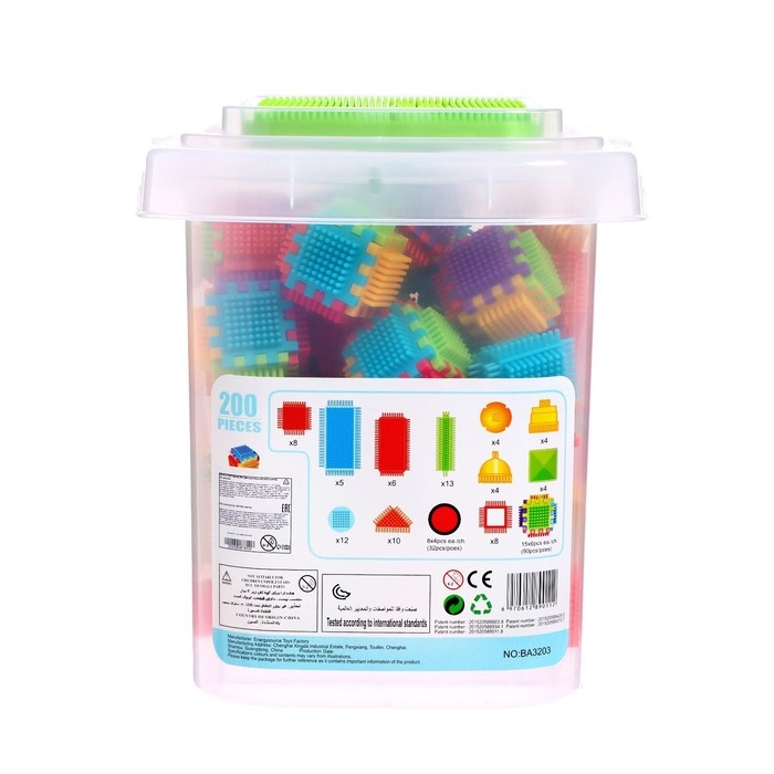 Конструктор игольчатый BRISTLES, 200 деталей Конструктор игольчатый BRISTLES, 200 деталей