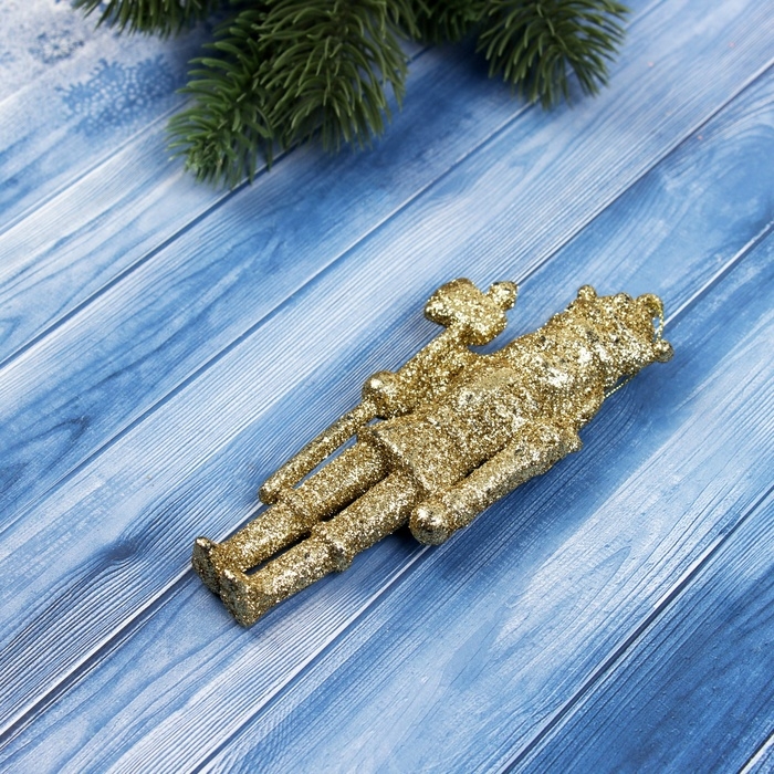 Украшение ёлочное Украшение ёлочное "Щелкунчик блеск" 13х5 см, золото