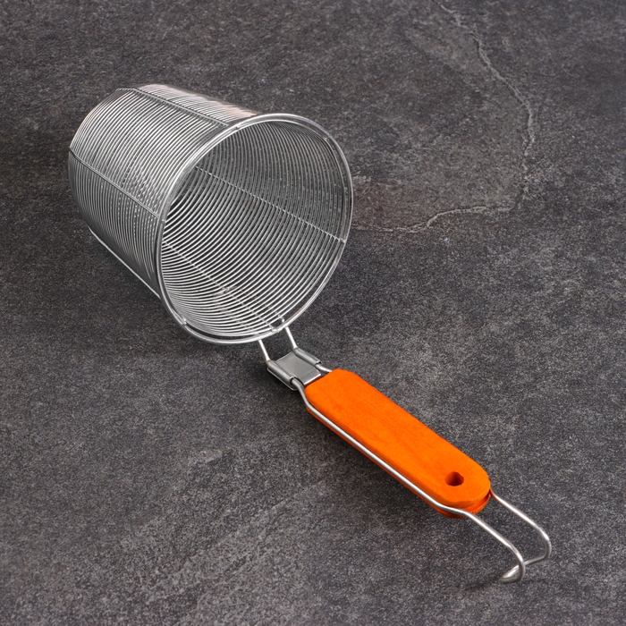 Корзинка для приготовления картошки фри, 31см, дерев ручка Корзинка для приготовления картошки фри, 31см, дерев ручка