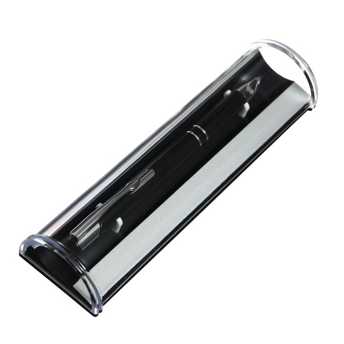 Ручка подарочная шариковая в пластиковом футляре Calligrata, автоматическая, черный Ручка подарочная шариковая в пластиковом футляре Calligrata, автоматическая, черный