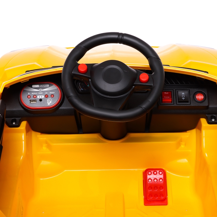Электромобиль «Ламбо», 2 мотора, цвет желтый Электромобиль «Ламбо», 2 мотора, цвет желтый