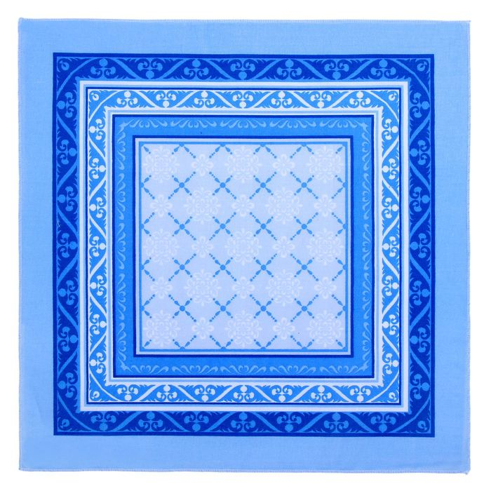 Мужские носовые платки  Мужские носовые платки "Этель" размер 30х30 см, (набор 12 шт,), цвет синий, рисунок МИКС