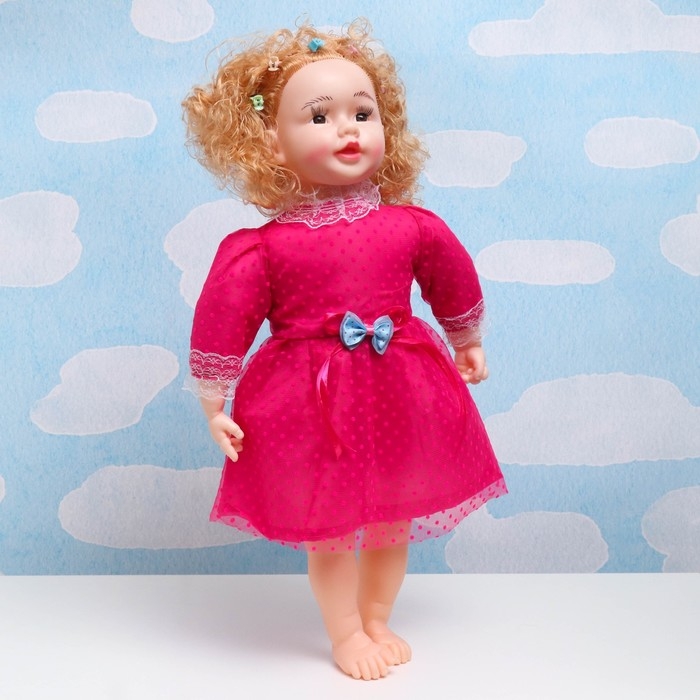 Кукла мягкая Кукла мягкая "Вероника" для девочек, резина, текстиль, 60 см, микс