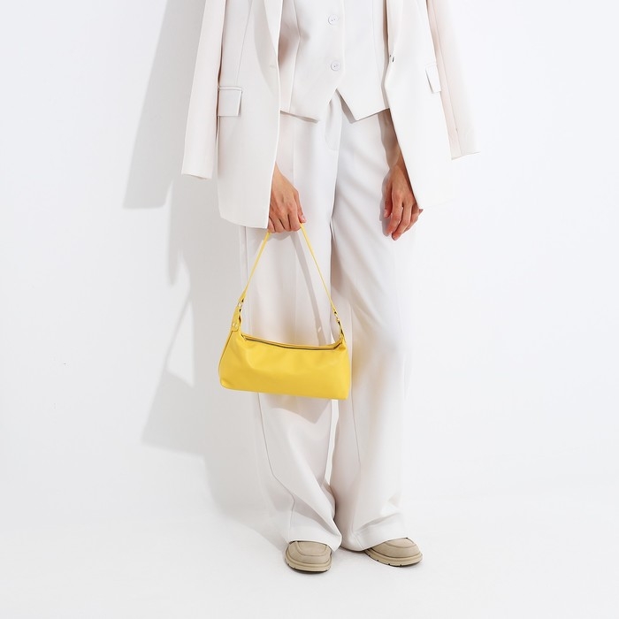 Сумка-багет на молнии, цвет жёлтый Сумка-багет на молнии, цвет жёлтый