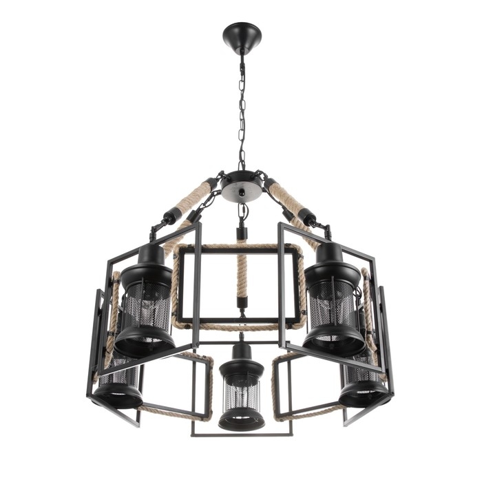 Люстра Люстра "Мейлед" 5хЕ27 черный 65х65х28 см