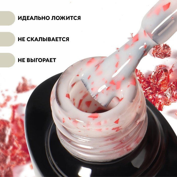 Гель лак для ногтей, «MILK POTAL», 3-х фазный, 8мл, LED/UV, цвет белый/красный (12)