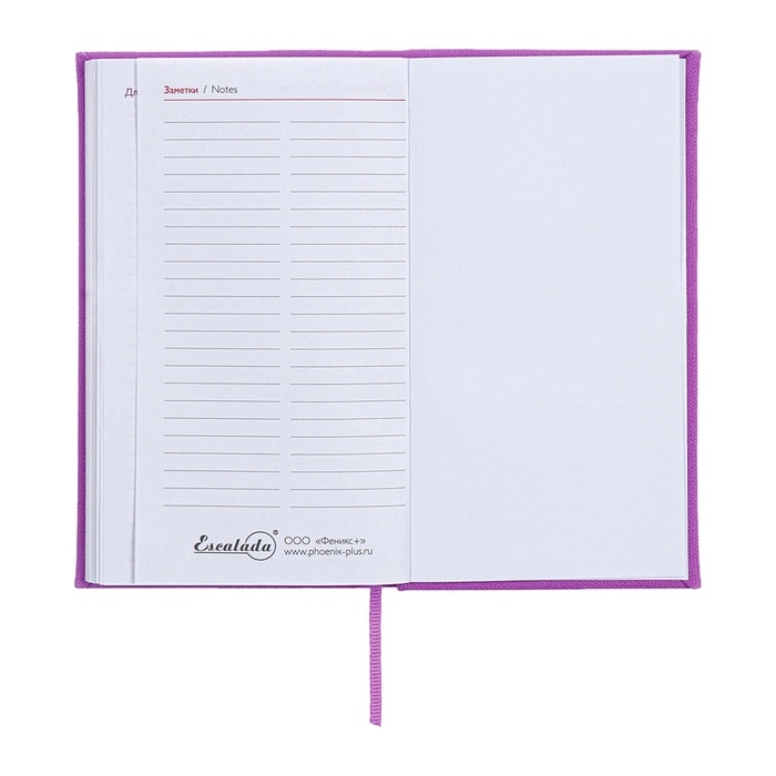 Еженедельник датированный 2025 года, 85х145 мм, 64 листа ESCALADA, твердая обложка из искусственной кожи, блинтовое тиснение, блок 70 г/м², сиреневый Еженедельник датированный 2025 года, 85х145 мм, 64 листа ESCALADA, твердая обложка из искусственной кожи, блинтовое тиснение, блок 70 г/м², сиреневый