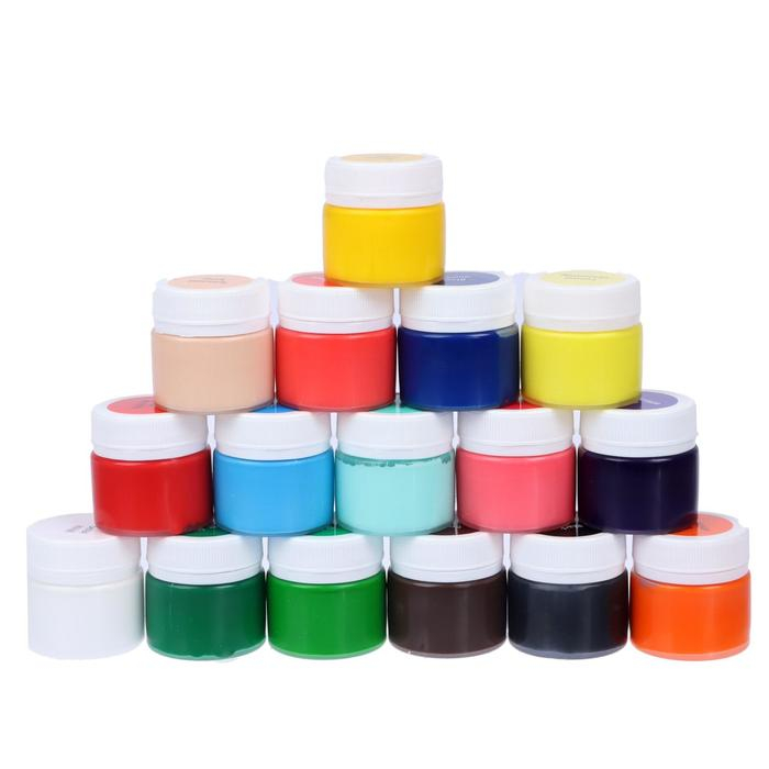 Краска по ткани, набор 16 цветов х 15 мл, ЗХК  Краска по ткани, набор 16 цветов х 15 мл, ЗХК "Я - Художник!", акриловая на водной основе (228411819)