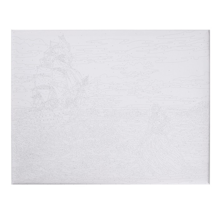 Картина по номерам на холсте с подрамником «Алые паруса на закате», 40 х 50 см