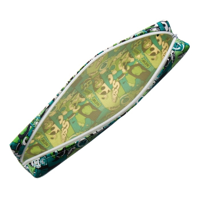 Пенал школьный на молнии Calligrata Пенал школьный на молнии Calligrata "Комикс", зелёный