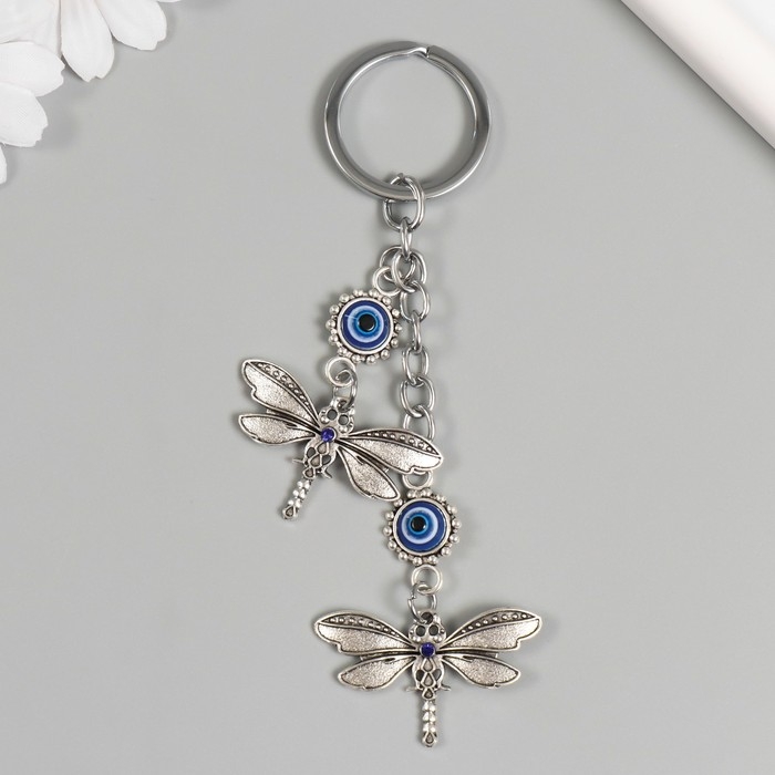 Брелок от сглаза металл Брелок от сглаза металл "Две стрекозы" 9 см