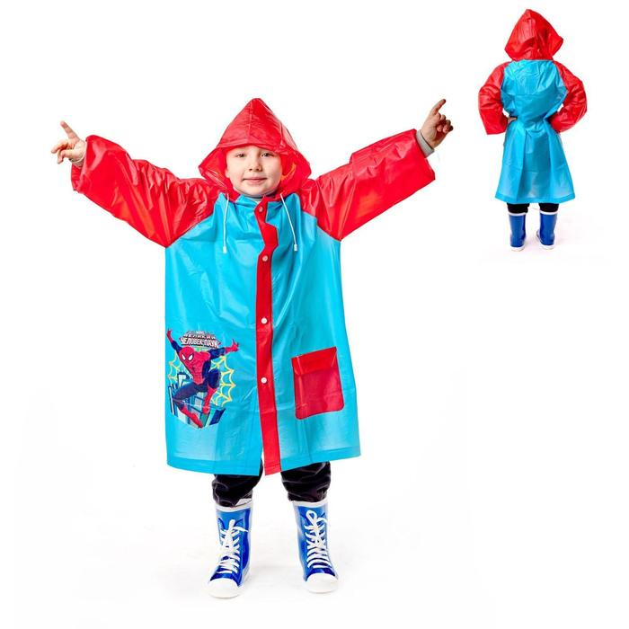 Дождевик детский, размер L, 110-120 см , Человек-паук Дождевик детский, размер L, 110-120 см , Человек-паук