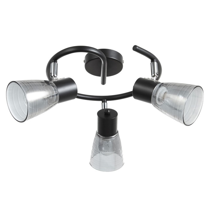 Люстра Люстра "Рондор" 3хЕ14 40Вт черный 43х43х17 см