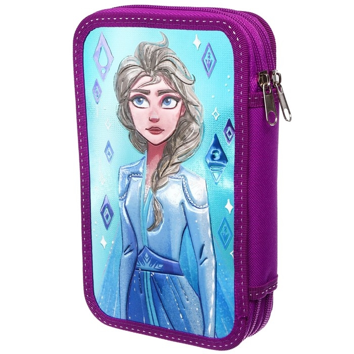 Пенал каркасный с эффектом металлик, 2 секции, 125х205х40 мм, ламинированный картон, Холодное сердце Пенал каркасный с эффектом металлик, 2 секции, 125х205х40 мм, ламинированный картон, Холодное сердце