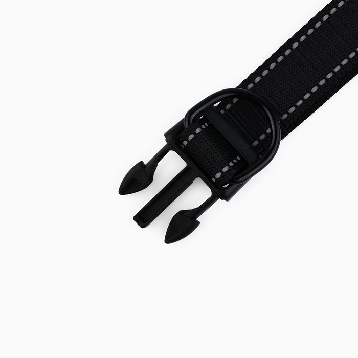 Ошейник с подкладом из нейлона с фастексом 2,5 см, ОШ 31-48 см, черный Ошейник с подкладом из нейлона с фастексом 2,5 см, ОШ 31-48 см, черный