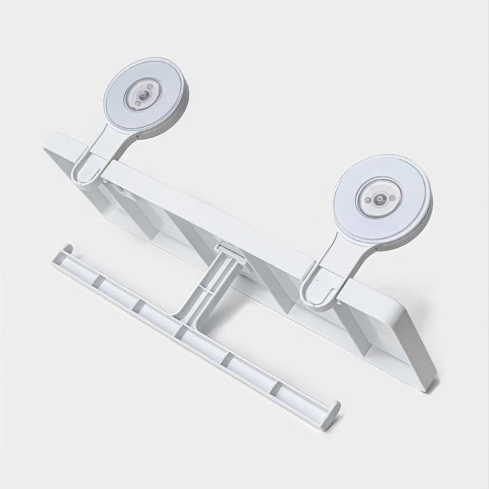 Полка для ванных принадлежностей на липучках Доляна, 17×32×11,5 см, цвет белый Полка для ванных принадлежностей на липучках Доляна, 17×32×11,5 см, цвет белый