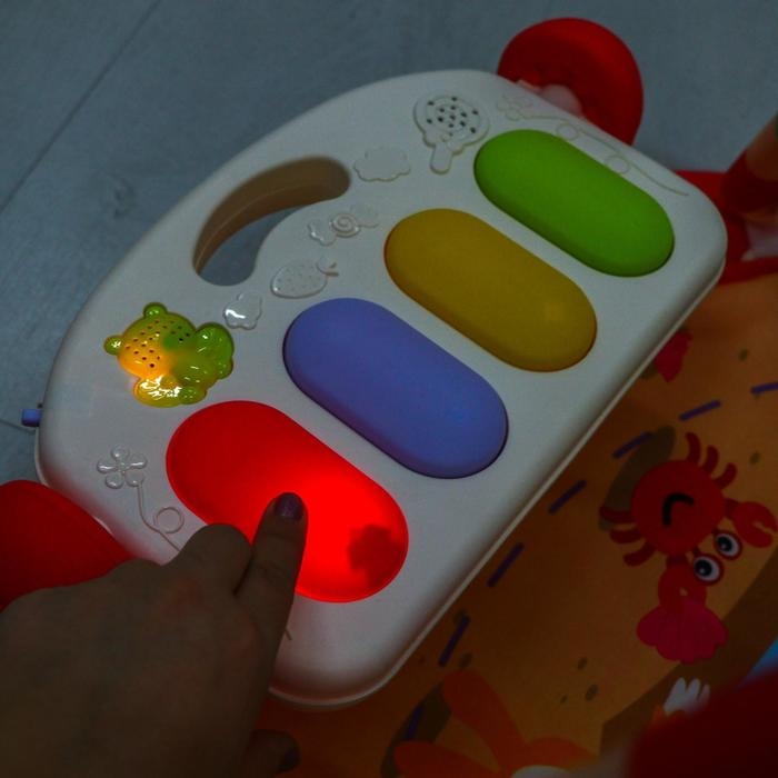 Развивающий коврик «Игра малыша», с пианино, круглый, розовый Развивающий коврик «Игра малыша», с пианино, круглый, розовый