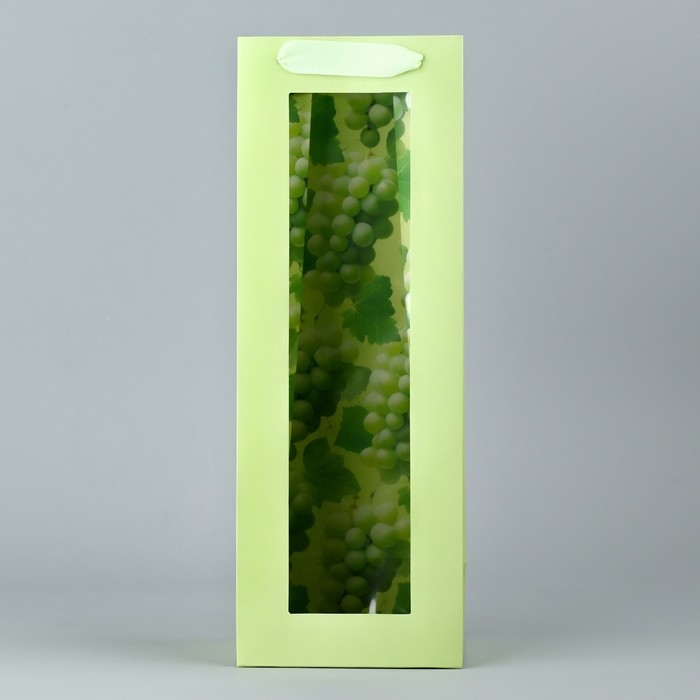 Пакет подарочный под бутылку, упаковка, «Виноград», 36 х 13 х10 см Пакет подарочный под бутылку, упаковка, «Виноград», 36 х 13 х10 см