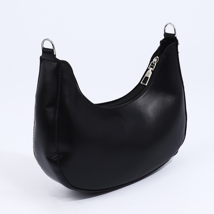 Сумка-багет на молнии, цвет чёрный Сумка-багет на молнии, цвет чёрный