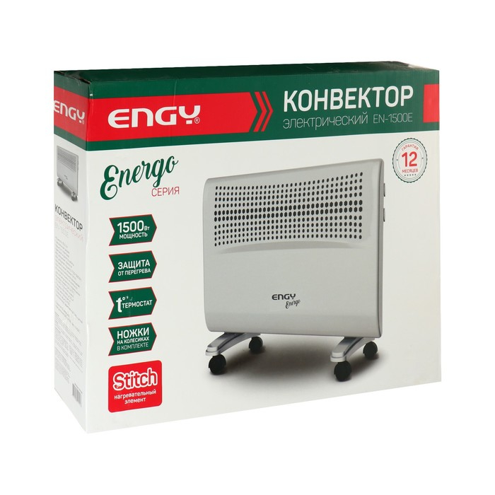 Обогреватель ENGY EN-1500E energo, конвекторный, 1500 Вт, 20 м², белый Обогреватель ENGY EN-1500E energo, конвекторный, 1500 Вт, 20 м², белый