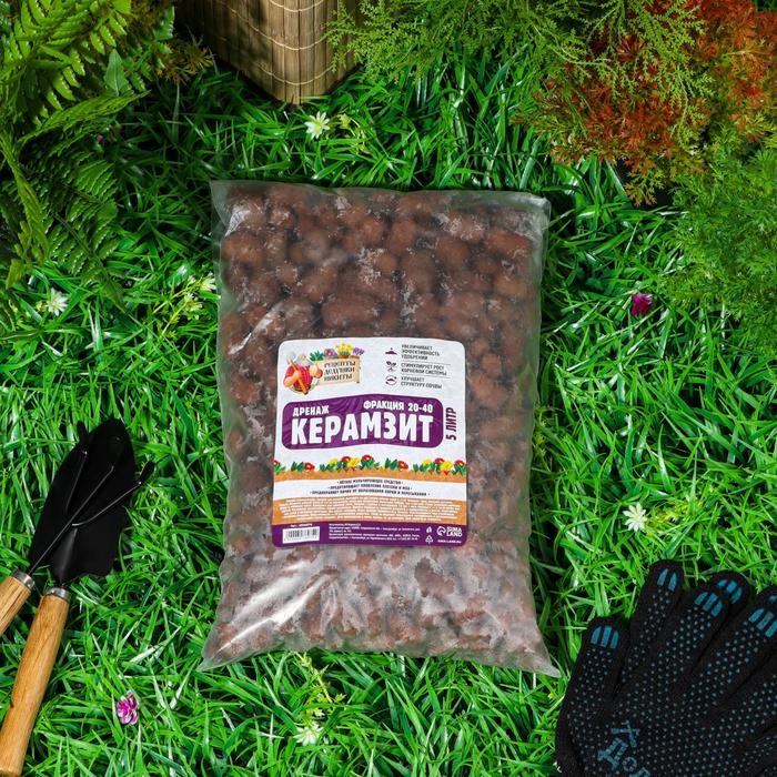 Дренаж Керамзит "Рецепты Дедушки Никиты" фр 20-40, 5 л