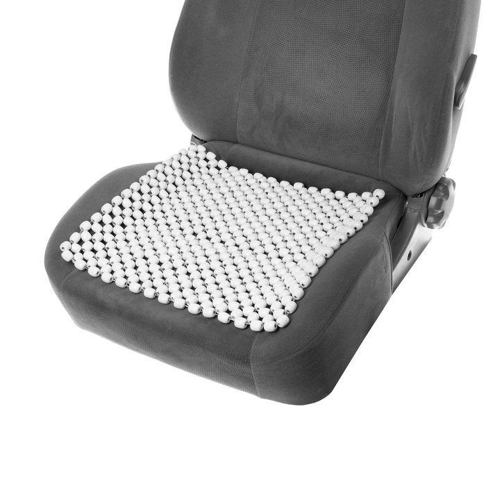 Накидка-массажер на сиденье 42х42 см, дерево, белый Накидка-массажер на сиденье 42х42 см, дерево, белый