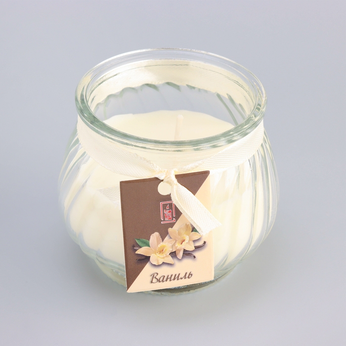 Свеча ароматическая  Свеча ароматическая "Горшочек" 9х7,5см, ваниль