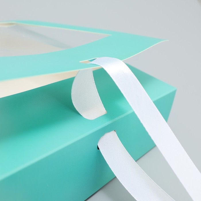 Коробка-фоторамка подарочная складная, упаковка, «Тиффани», 20 х 18 х 5 см Коробка-фоторамка подарочная складная, упаковка, «Тиффани», 20 х 18 х 5 см