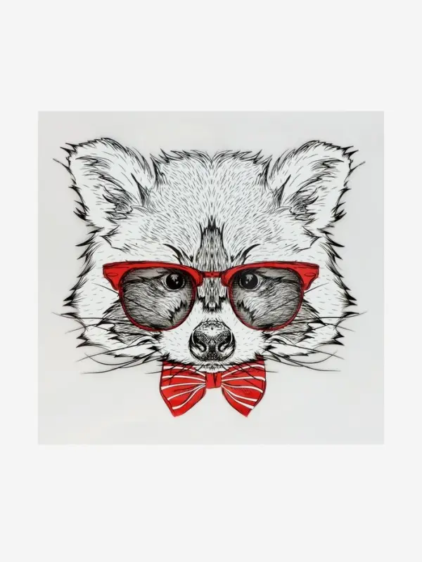 Термонаклейка &laquo;Енот в очках&raquo;, 16.5&times;19 см